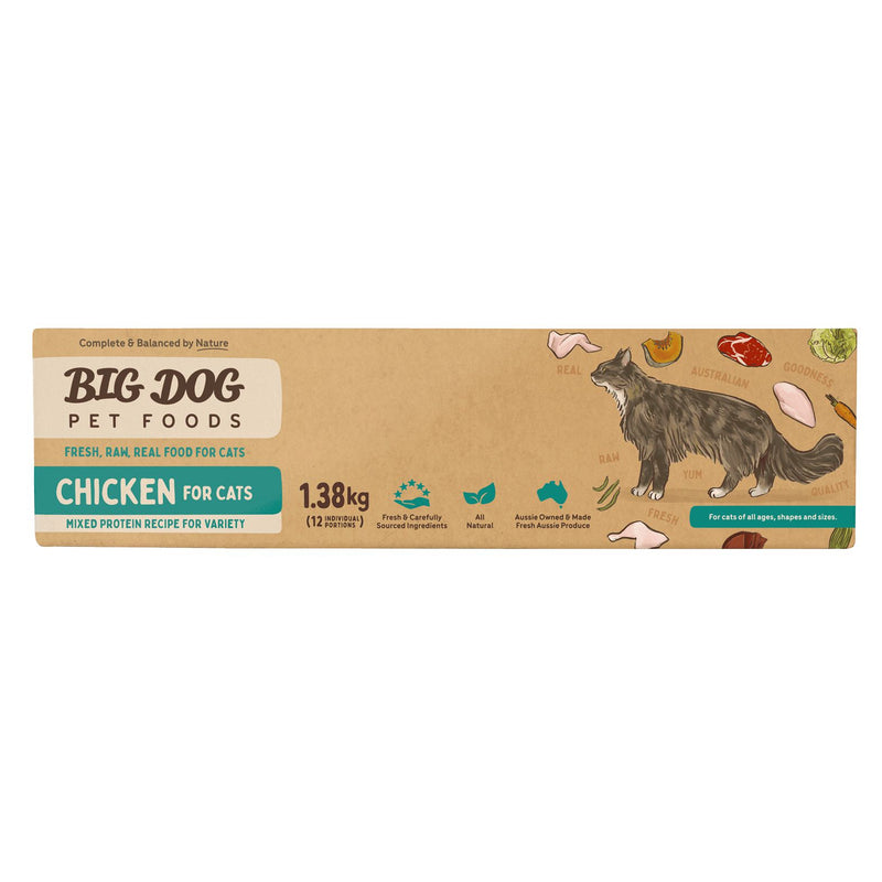 Big Dog for Cats BARF Chicken Raw Cat Food 1.38kg Habitat Pet Supplies
