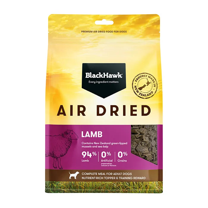 Black Hawk Air Dried Lamb Dry Dog Food 2kg ^._.^-Habitat Pet Supplies