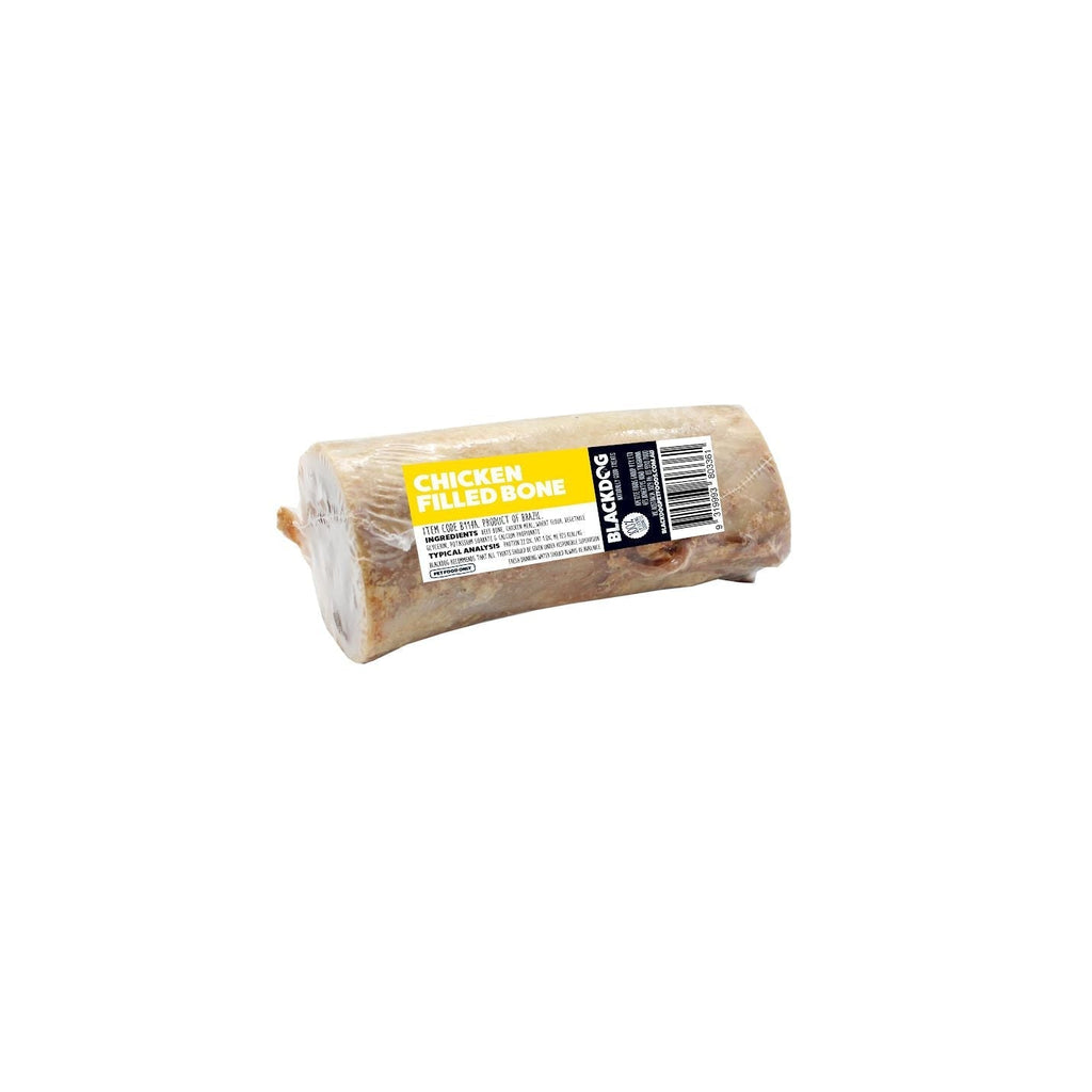 Blackdog Filled Marrow Bone Chicken 5 Inch Single Dog Treat-Habitat Pet Supplies