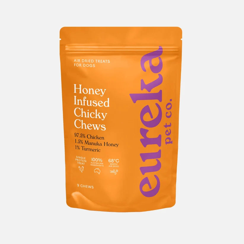 Eureka Honey Infused Chicky Chews Dog Treat 9 Pack-Habitat Pet Supplies
