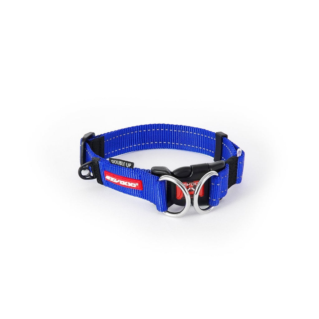 EzyDog Double Up Dog Collar Blue Large-Habitat Pet Supplies