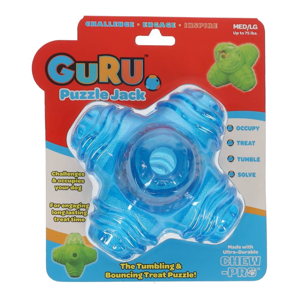 GURU Pocket Treat Ball Dog Enrichment Toy Medium/Large-Habitat Pet Supplies