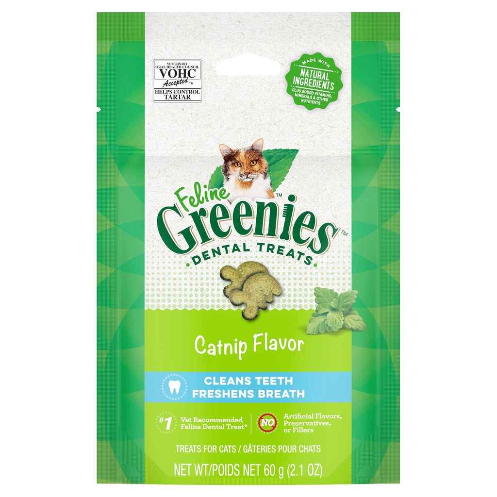 Greenies Cat Dental Treats Catnip 60g ^._.^-Habitat Pet Supplies