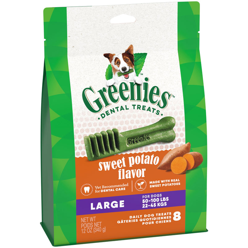 Greenies Dog Sweet Potato Dental Treats for Large Dogs 340g