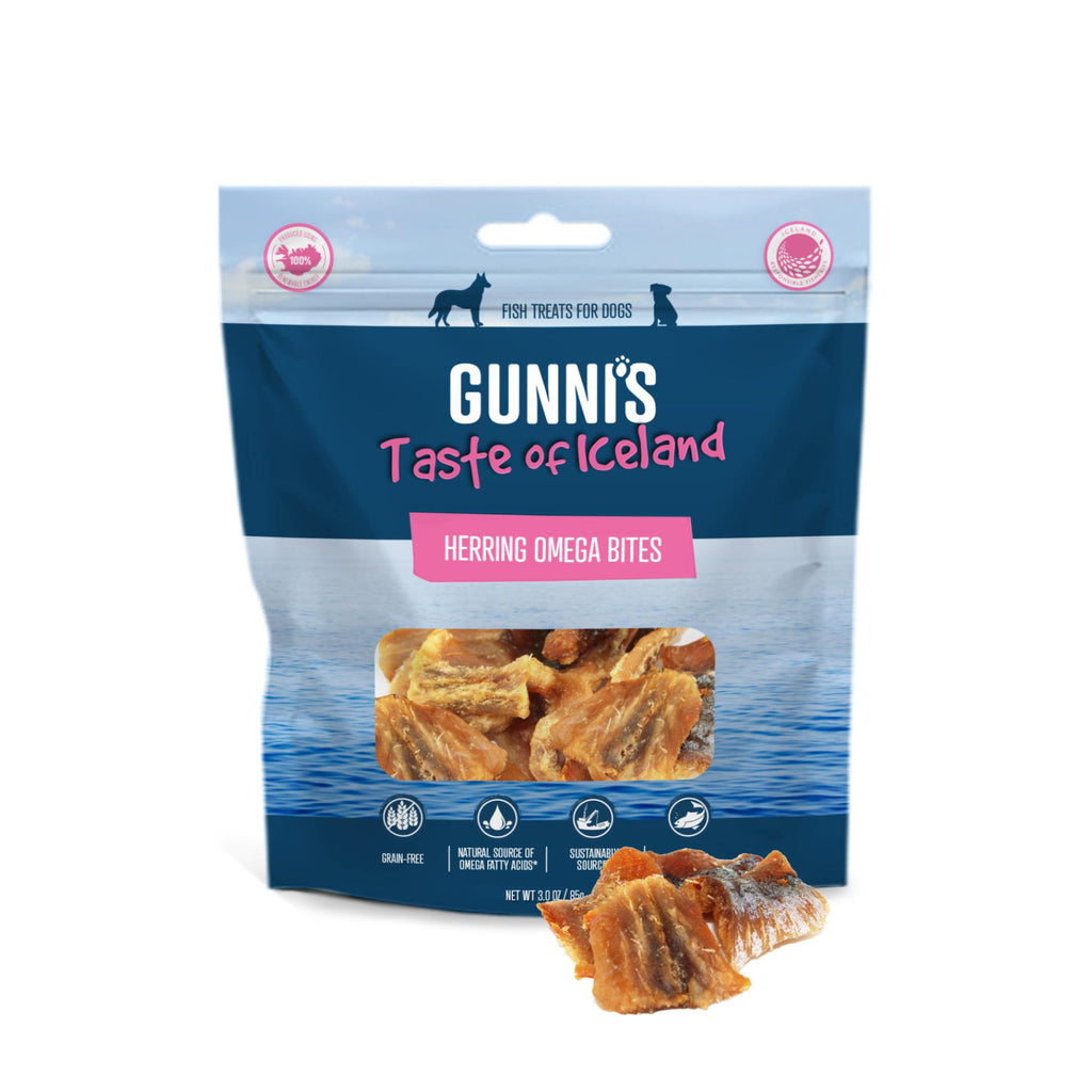 Gunnis Taste of Iceland Herring Omega Bites Dog Treats 85g-Habitat Pet Supplies