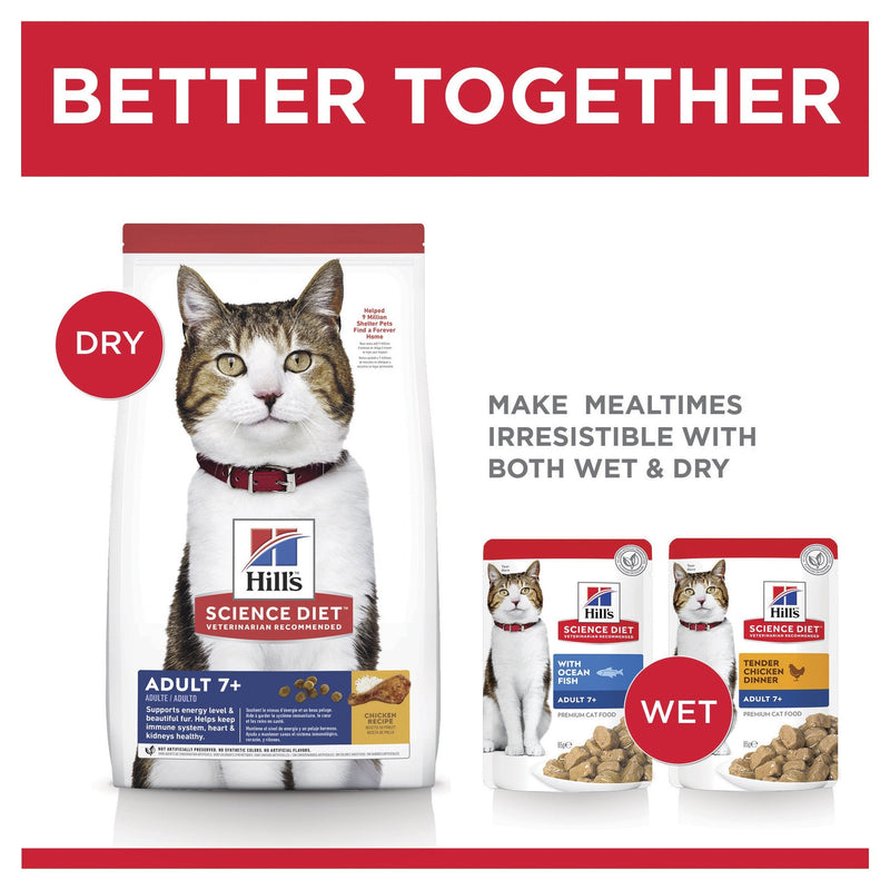 Hills Science Diet Senior Adult 7+ Dry Cat Food 3kg
