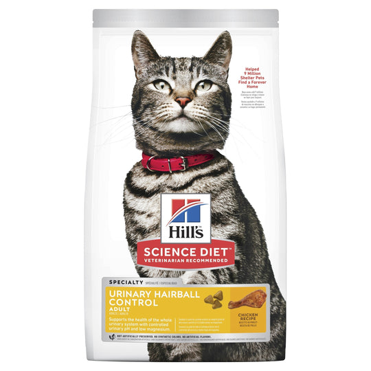 Hills Science Diet Urinary Hairball Control Adult Dry Cat Food 1.58kg ^._.^