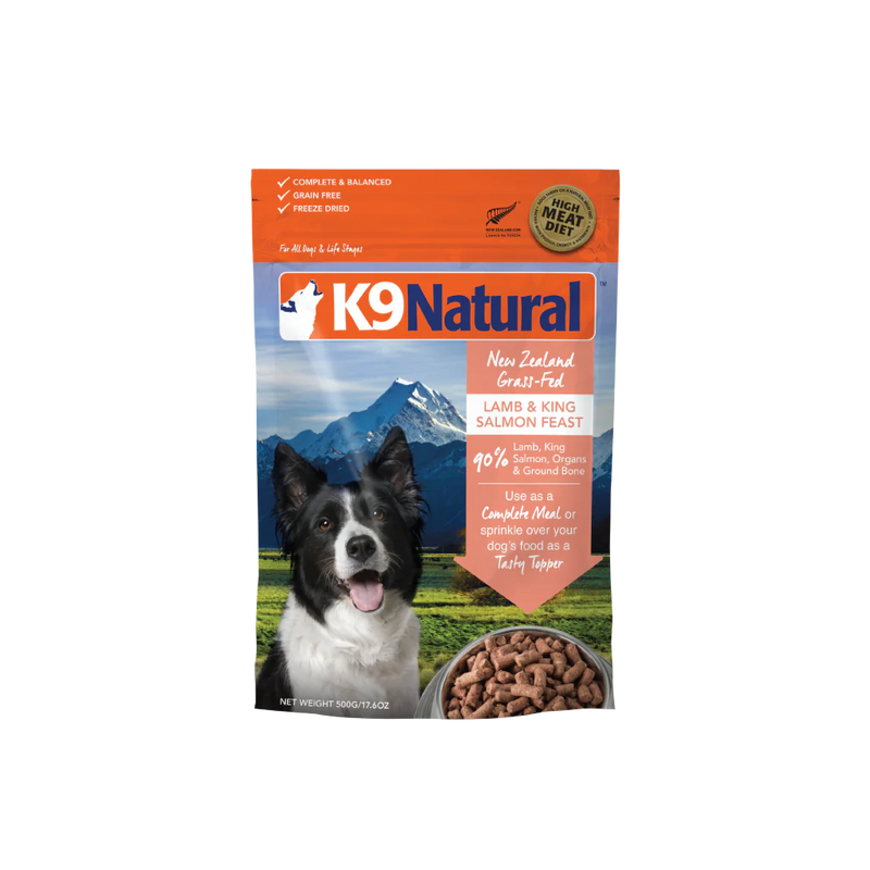 K9 Natural Lamb and King Salmon Freeze Dried Dog Food 500g-Habitat Pet Supplies