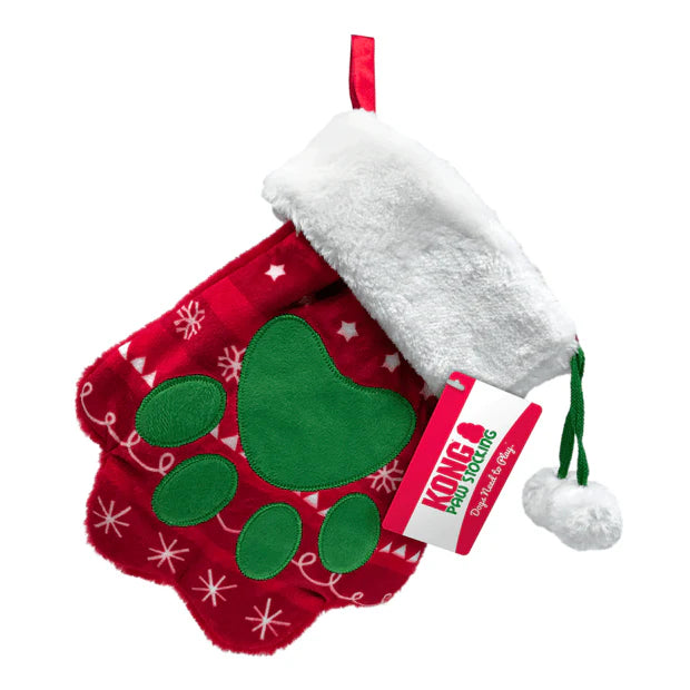 KONG Christmas Plush Paw Stocking ***-Habitat Pet Supplies