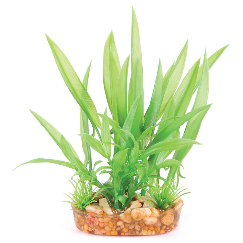 Kazoo Aquarium Artificial Plant Green with Thin Leaves-Habitat Pet Supplies