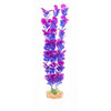 Kazoo Aquarium Artificial Plant Pink and Purple with Medium Leaves 30cm-Habitat Pet Supplies