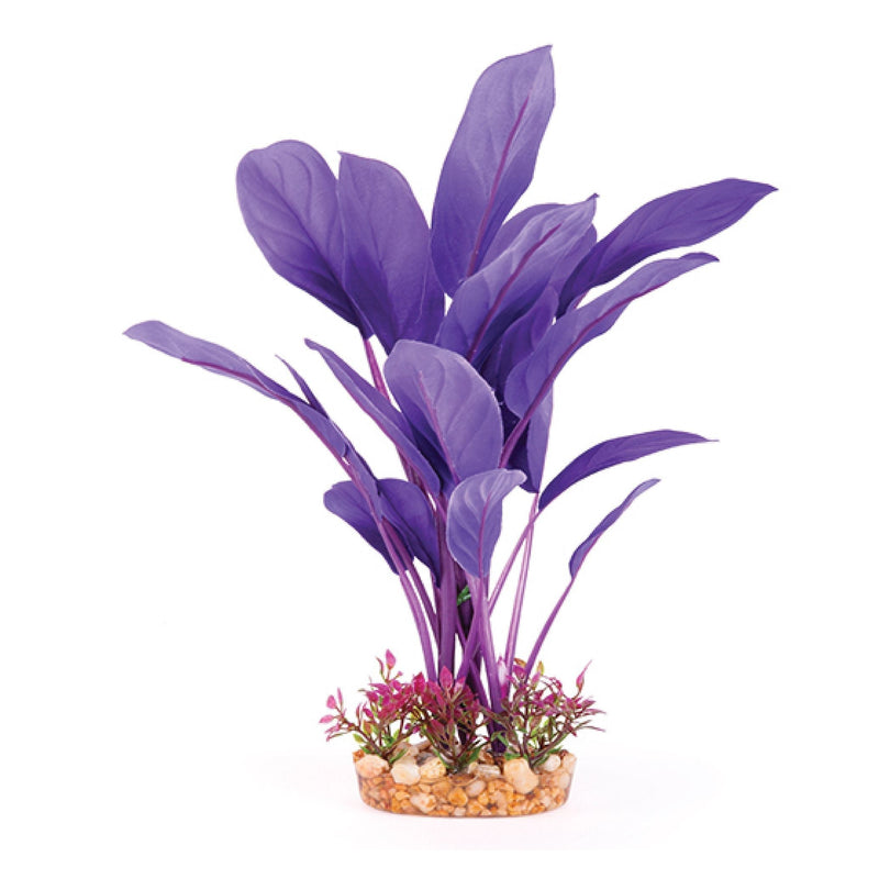 Kazoo Aquarium Artificial Plant Purple or Orange Silk with Thin Leaves Large-Habitat Pet Supplies