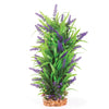 Kazoo Aquarium Artificial Plant with Thin Leaves and Purple Flowers Extra Large-Habitat Pet Supplies