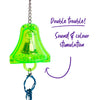 Kazoo Bird Toy Acrylic Bell with Wicker Rings Small
