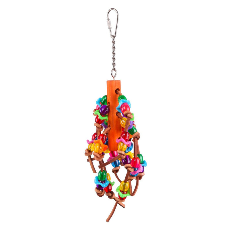 Kazoo Bird Toy with Beads Assorted Medium-Habitat Pet Supplies