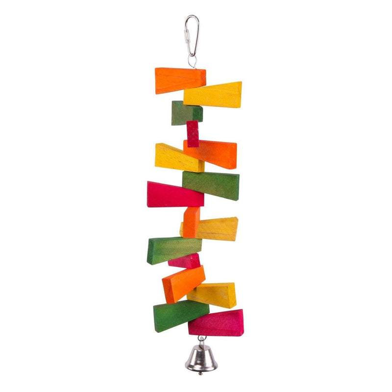 Kazoo Bird Toy with Zig Zag Chips and Bell Medium-Habitat Pet Supplies
