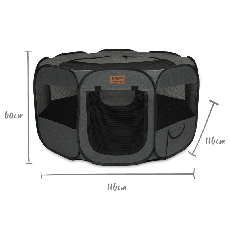 Kazoo Premium Pop Up Canvas Playpen Large Grey