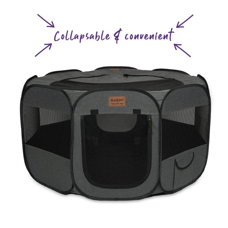 Kazoo Premium Pop Up Canvas Playpen Large Grey