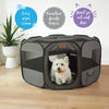 Kazoo Premium Pop Up Canvas Playpen Large Grey-Habitat Pet Supplies