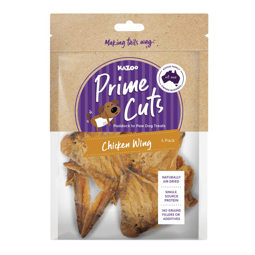 Kazoo Prime Cuts Chicken Wing Dog Treats 4 Pack-Habitat Pet Supplies