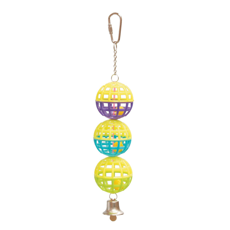Kazoo Triple Ball with Bell Hanging Bird Toy-Habitat Pet Supplies