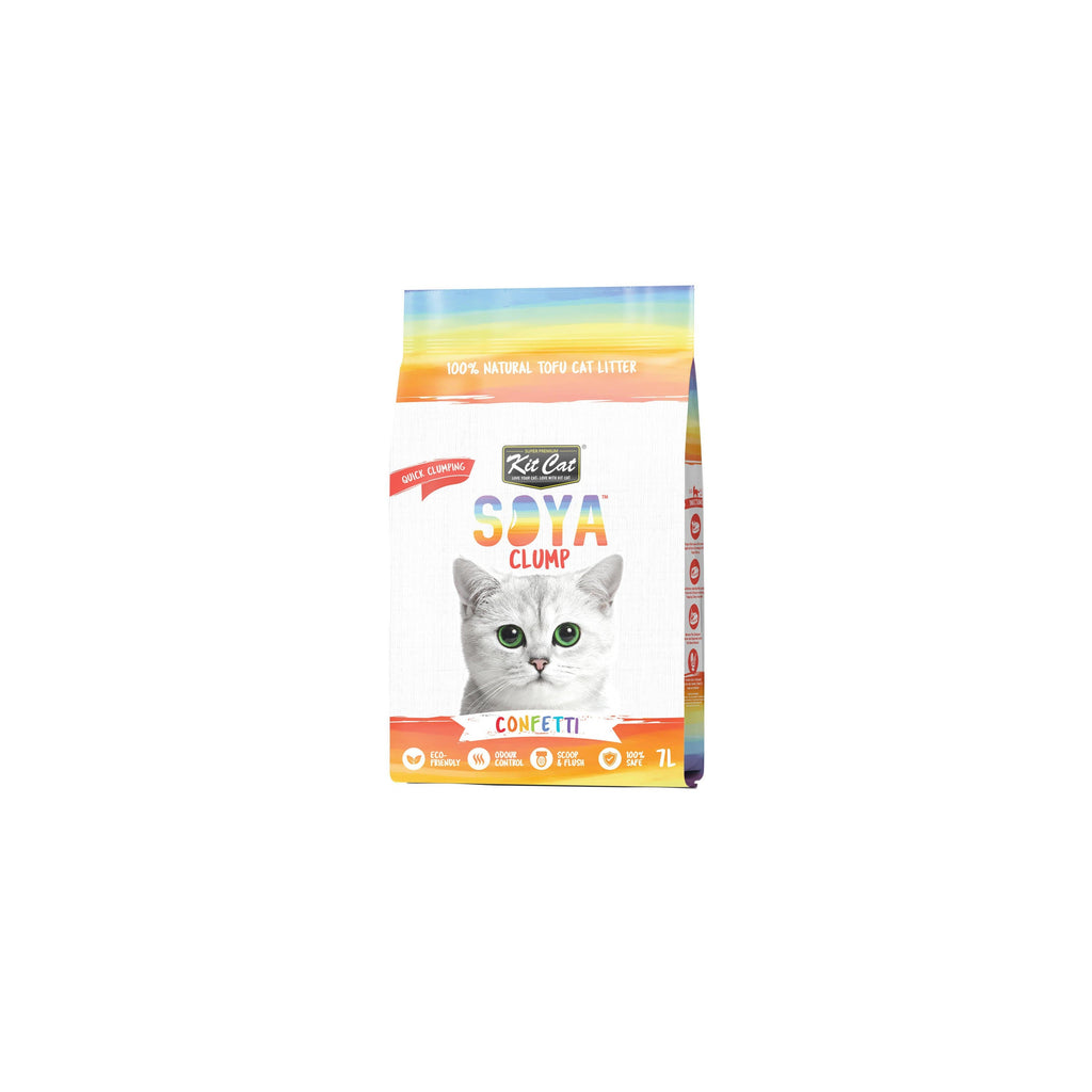 Kit Cat Soya Clump Confetti Cat Litter 7L-Habitat Pet Supplies