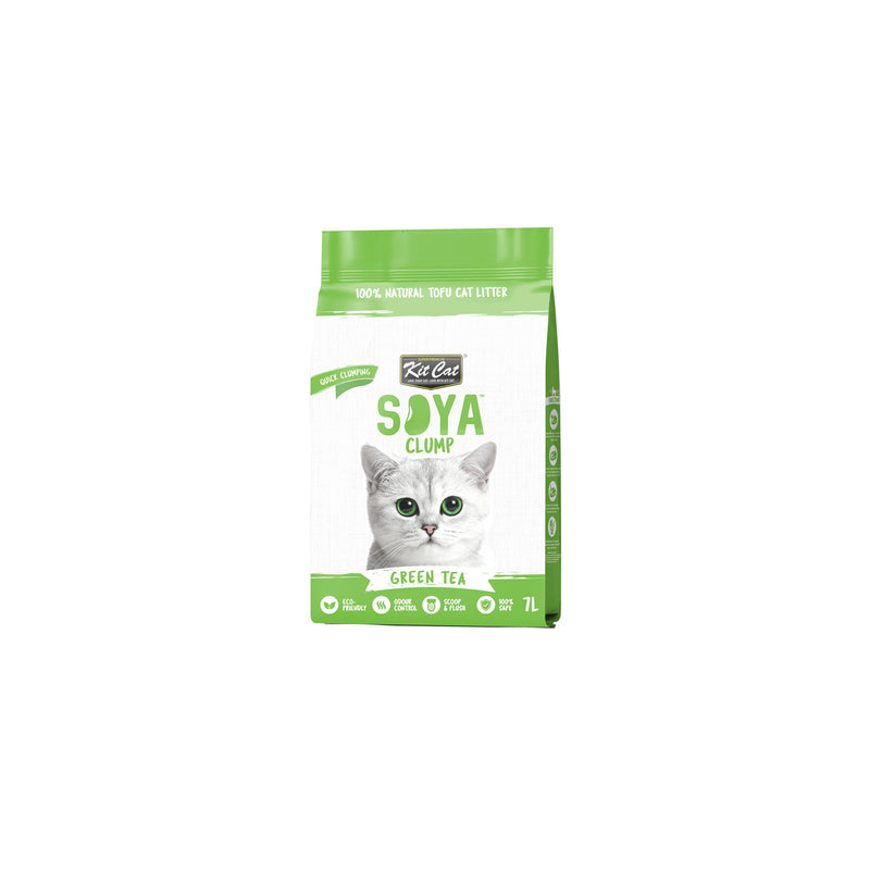 Kit Cat Soya Clump Green Tea Cat Litter 7L-Habitat Pet Supplies