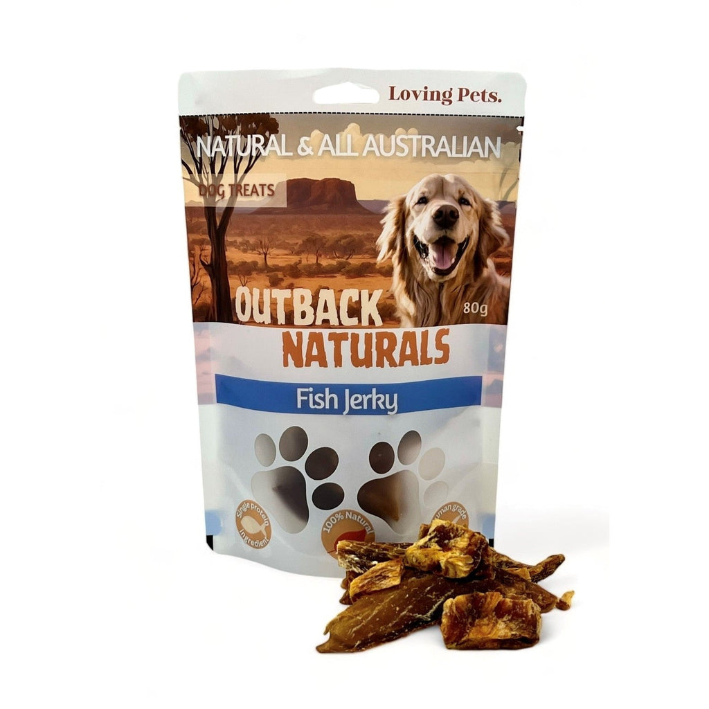 Loving Pets Outback Naturals Fish Jerky Dog Treats 100g-Habitat Pet Supplies