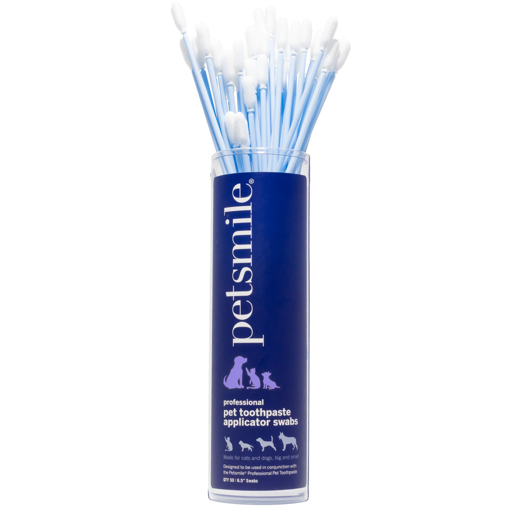 Petsmile Professional Toothpaste Applicator Swabs for Dogs and Cats 50 Pack-Habitat Pet Supplies