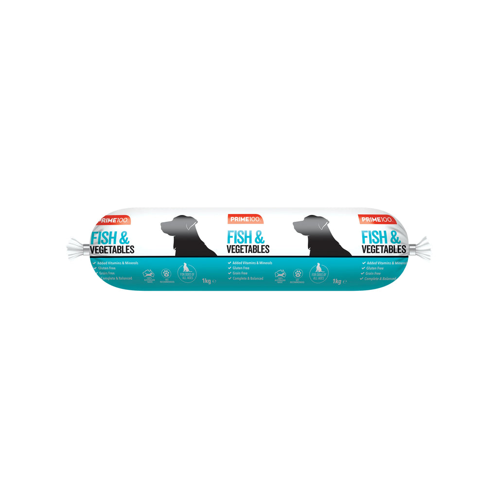 Prime 100 Dog Fish and Vegetable Roll 1kg-Habitat Pet Supplies