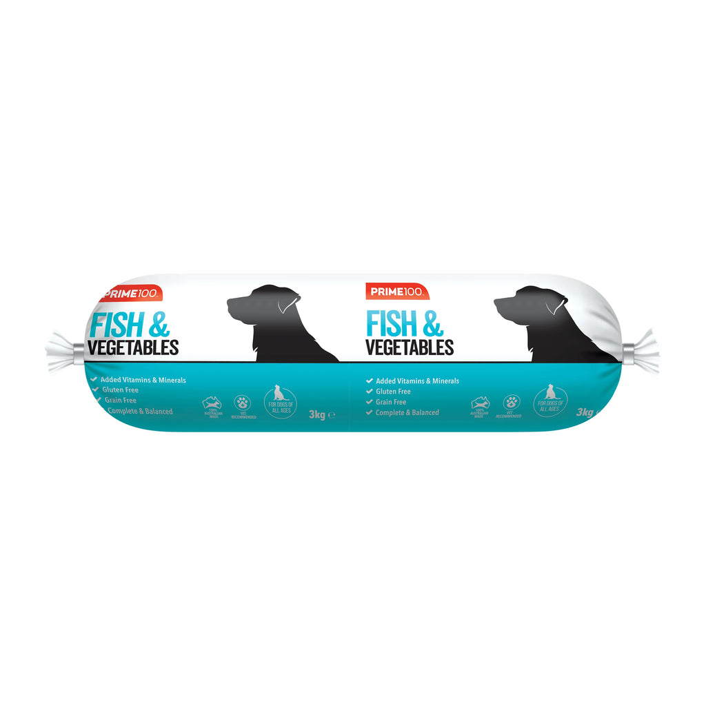 Prime 100 Dog Fish and Vegetable Roll 3kg-Habitat Pet Supplies