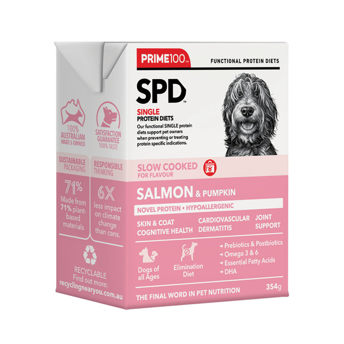 Prime 100 Slow Cooked Salmon and Pumpkin Dog Food 354g-Habitat Pet Supplies