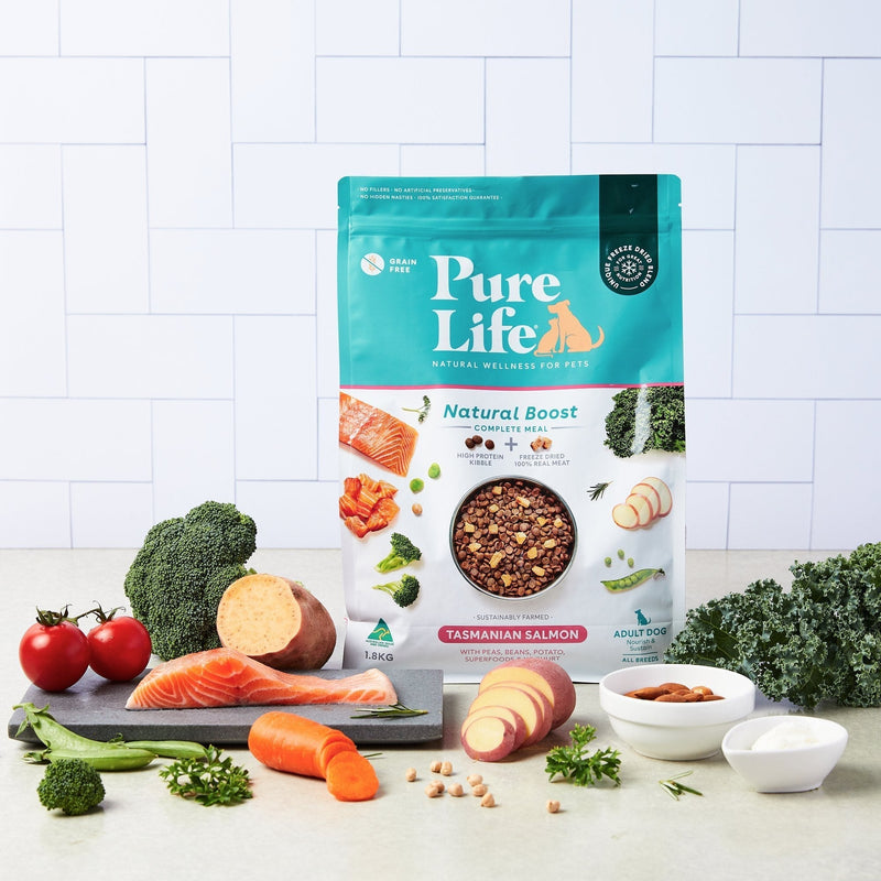 Pure Life Natural Boost Salmon Dry Dog Food 8kg