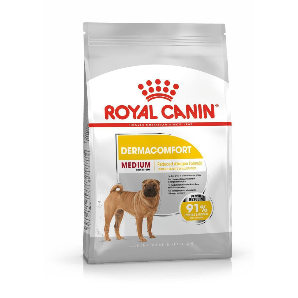Royal Canin Dog Medium Dermacomfort Adult Dry Food 3kg (+_+)-Habitat Pet Supplies