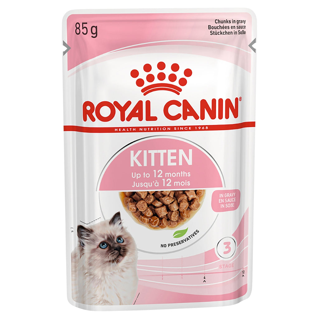 Royal Canin Kitten with Gravy Wet Food Pouch 85g-Habitat Pet Supplies