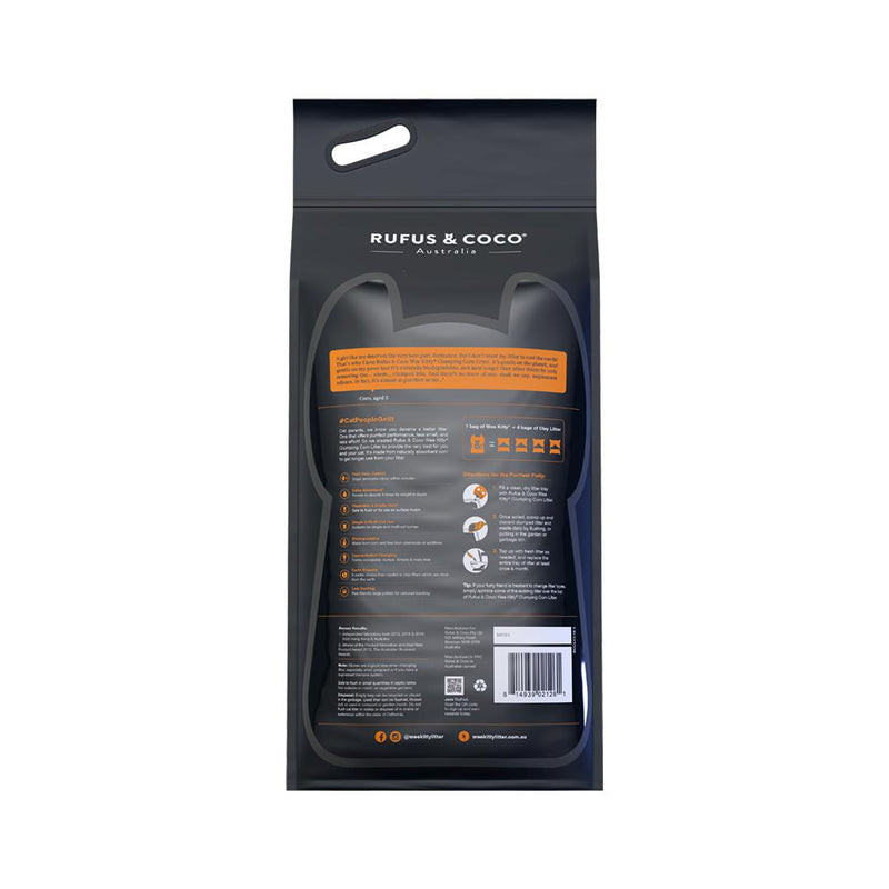 Rufus & Coco Wee Kitty Corn Clumping Cat Litter 9kg