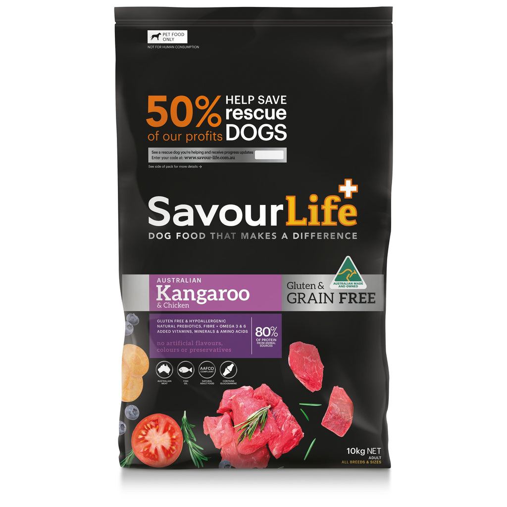 SavourLife Grain Free Dry Dog Food Kangaroo and Chicken 10kg-Habitat Pet Supplies