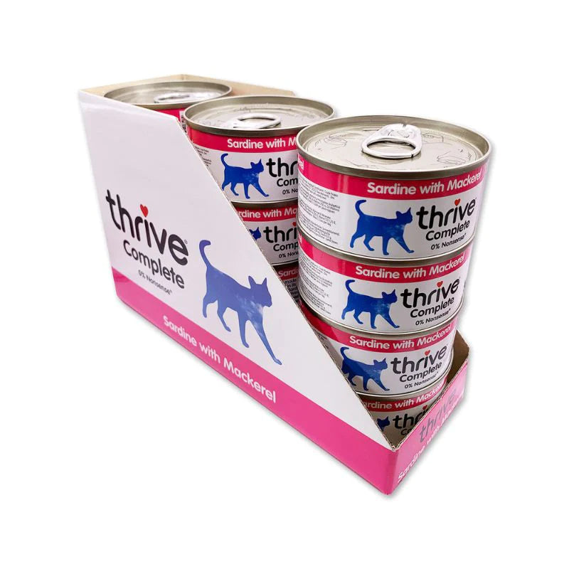Thrive Sardine and Mackerel Wet Cat Food 75g x12-Habitat Pet Supplies
