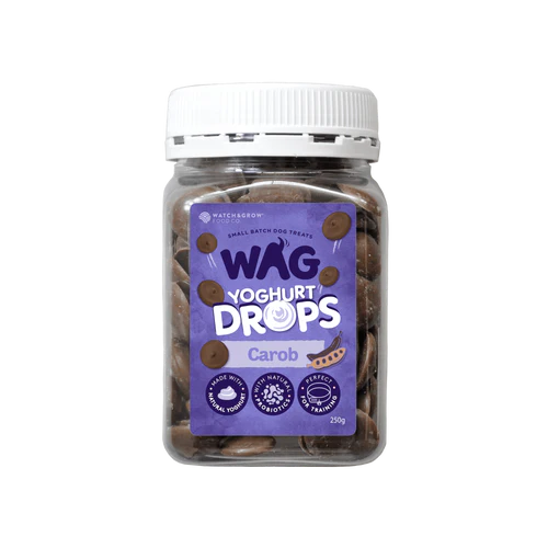 Wag Yoghurt Drops Carob Dog Treats 250g-Habitat Pet Supplies