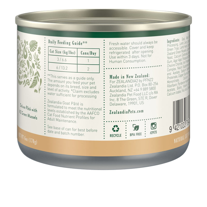Zealandia Goat Pate Adult Cat Wet Food 170g x24