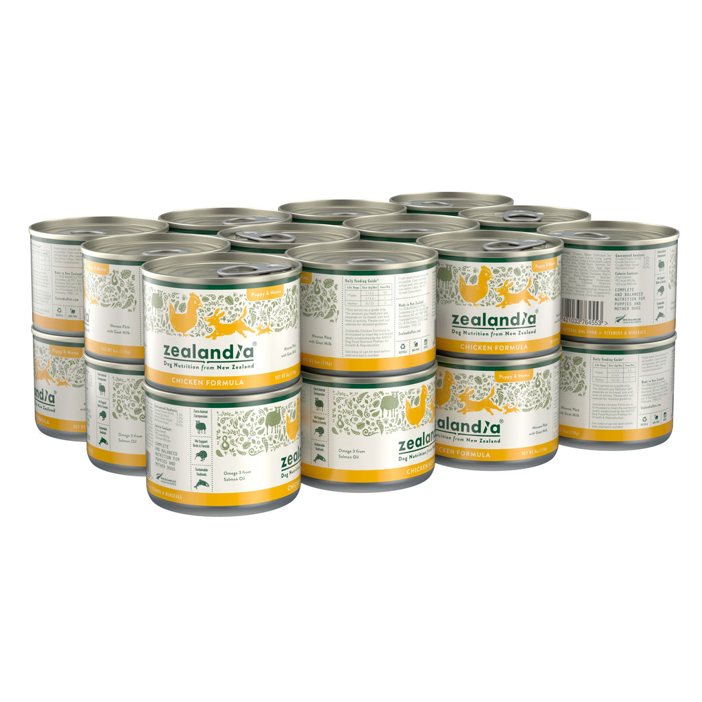 Zealandia Puppy and Mama Chicken Mousse Pate Wet Food 170g x24-Habitat Pet Supplies