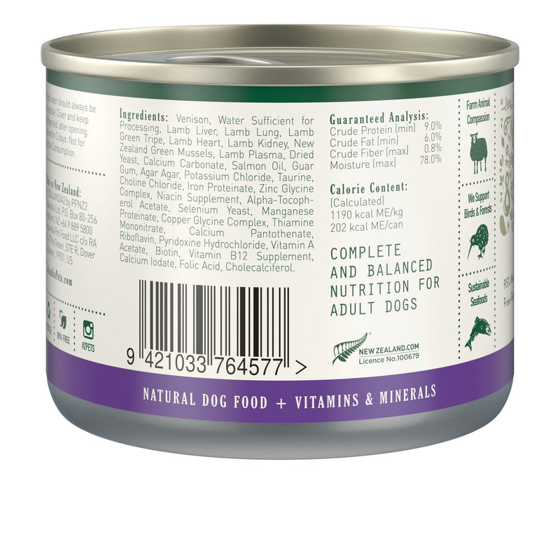 Zealandia Venison Pate Adult Dog Wet Food 170g x24