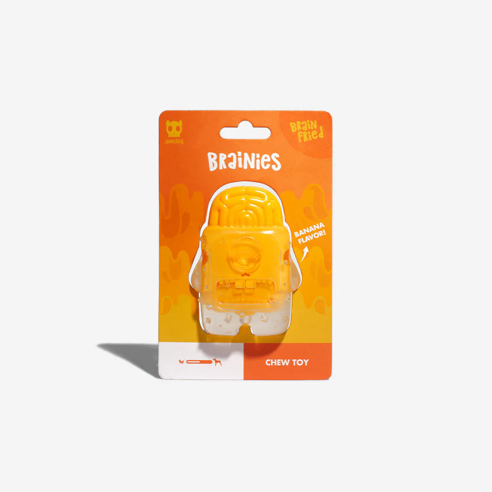 Zee.Dog Brain Fried Banana Flavoured Dog Toy-Habitat Pet Supplies