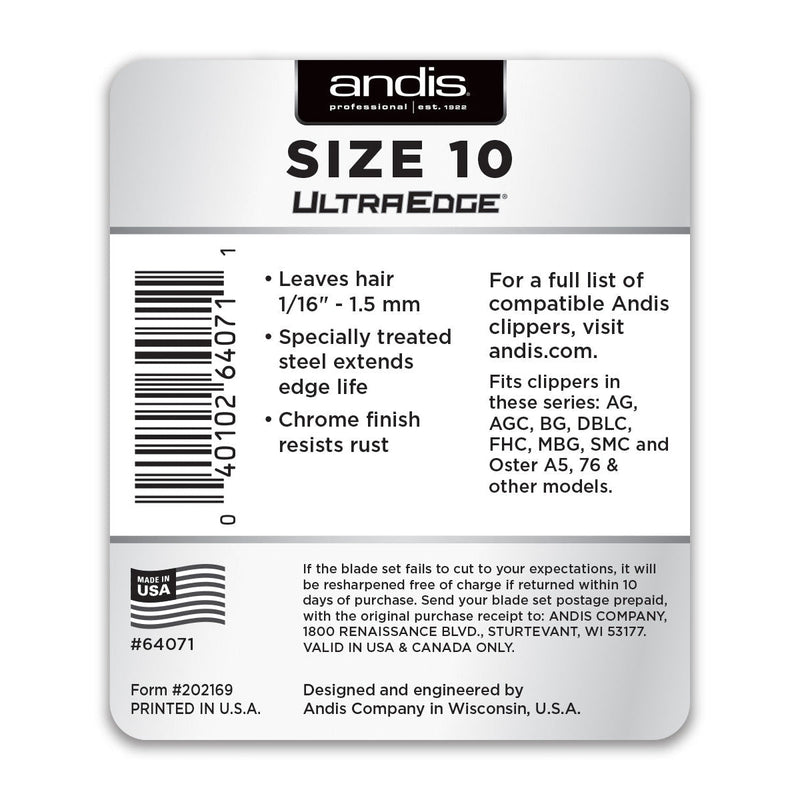 Andis UltraEdge Clipper Blade Size 10