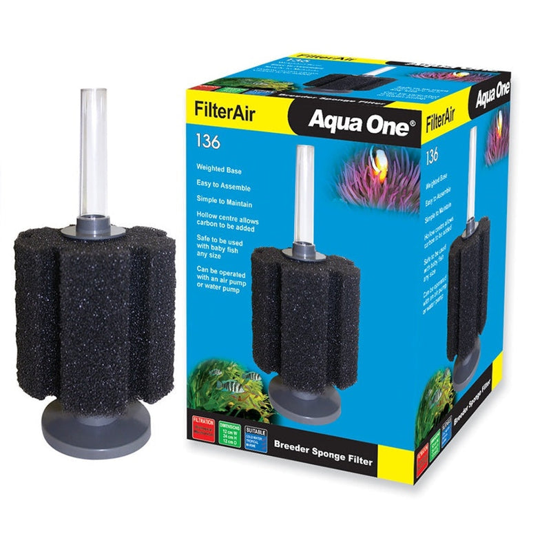 Aqua One FilterAir 136 Sponge Filtration System-Habitat Pet Supplies