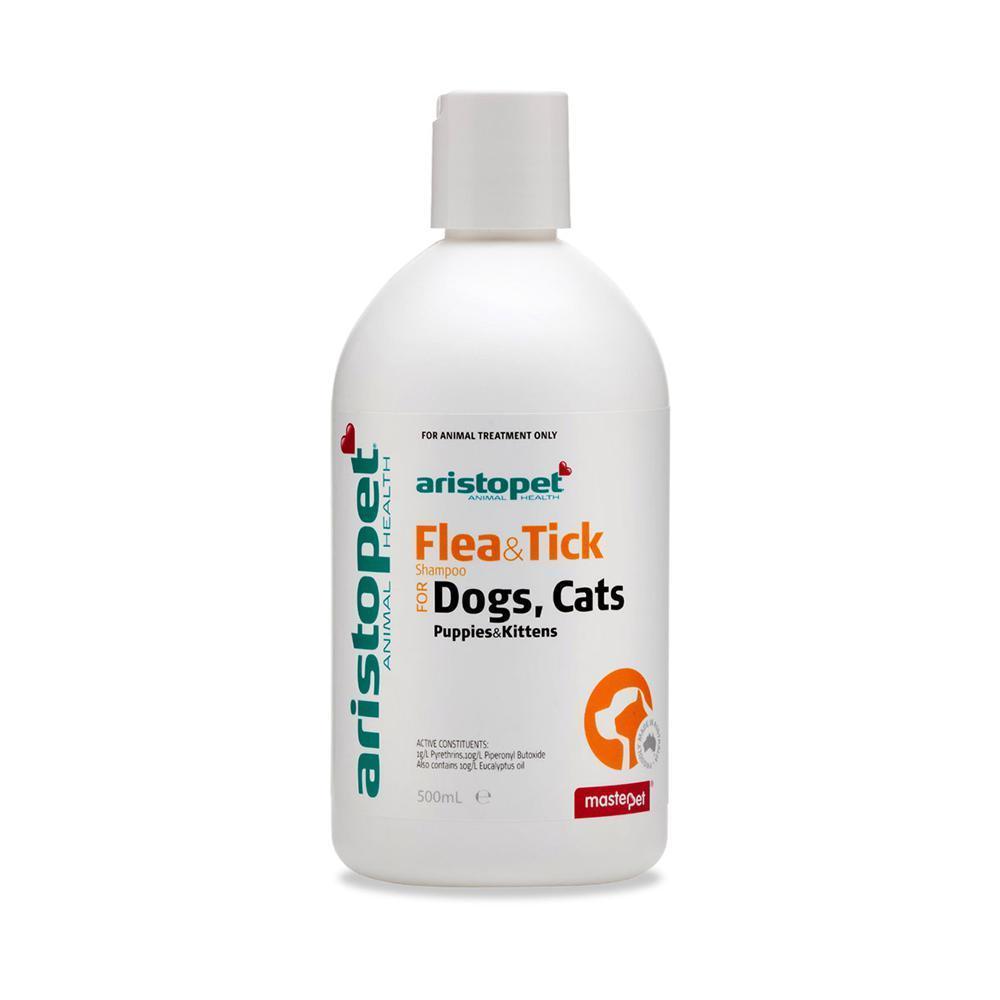 Aristopet Flea and Tick Shampoo for Dogs and Cats 500ml-Habitat Pet Supplies