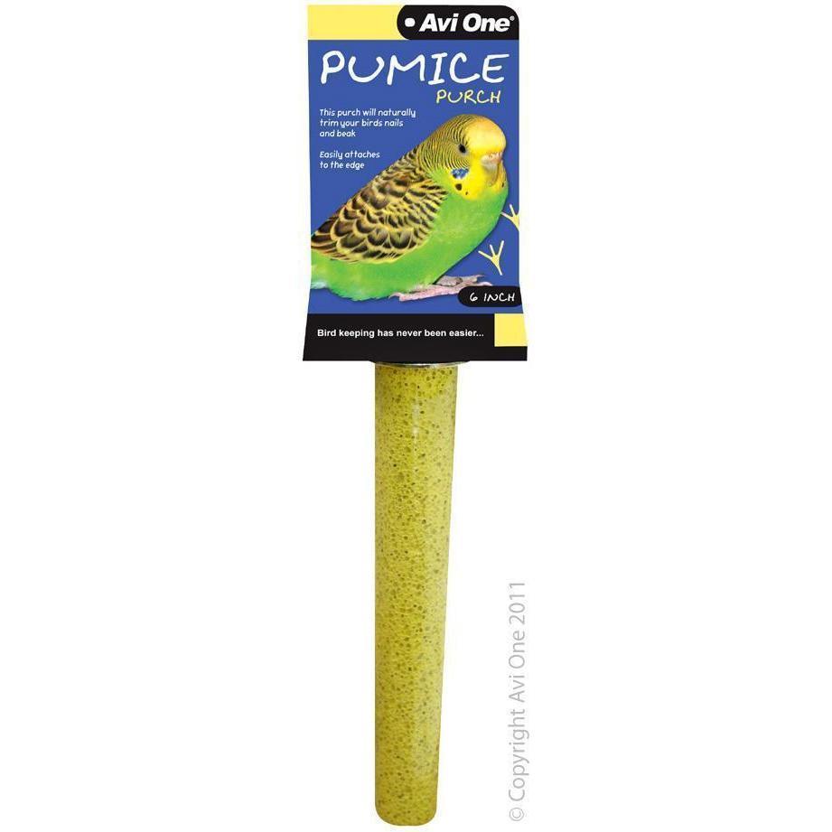 Avi One Pumice Bird Perch Yellow Small-Habitat Pet Supplies