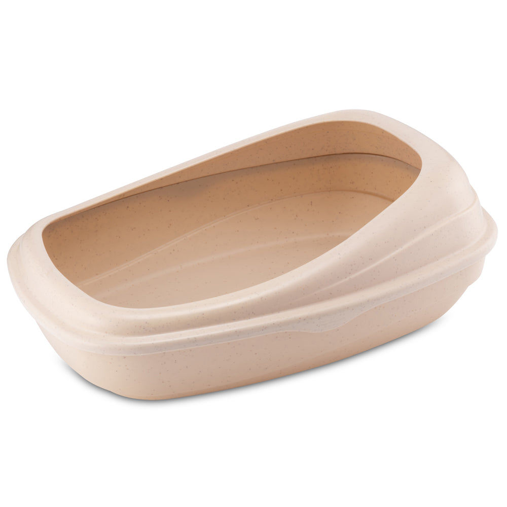 Beco Bamboo Cat Litter Tray Natural-Habitat Pet Supplies