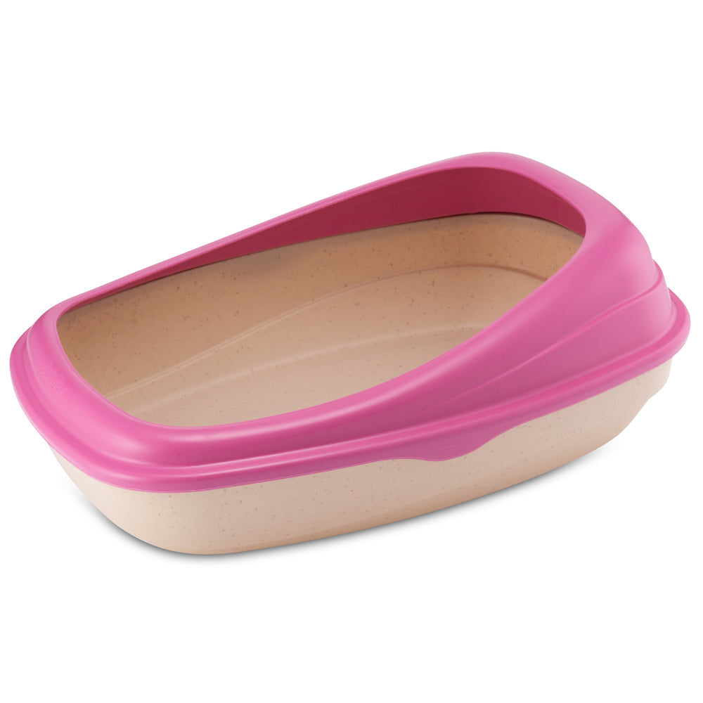 Beco Bamboo Cat Litter Tray Pink***-Habitat Pet Supplies
