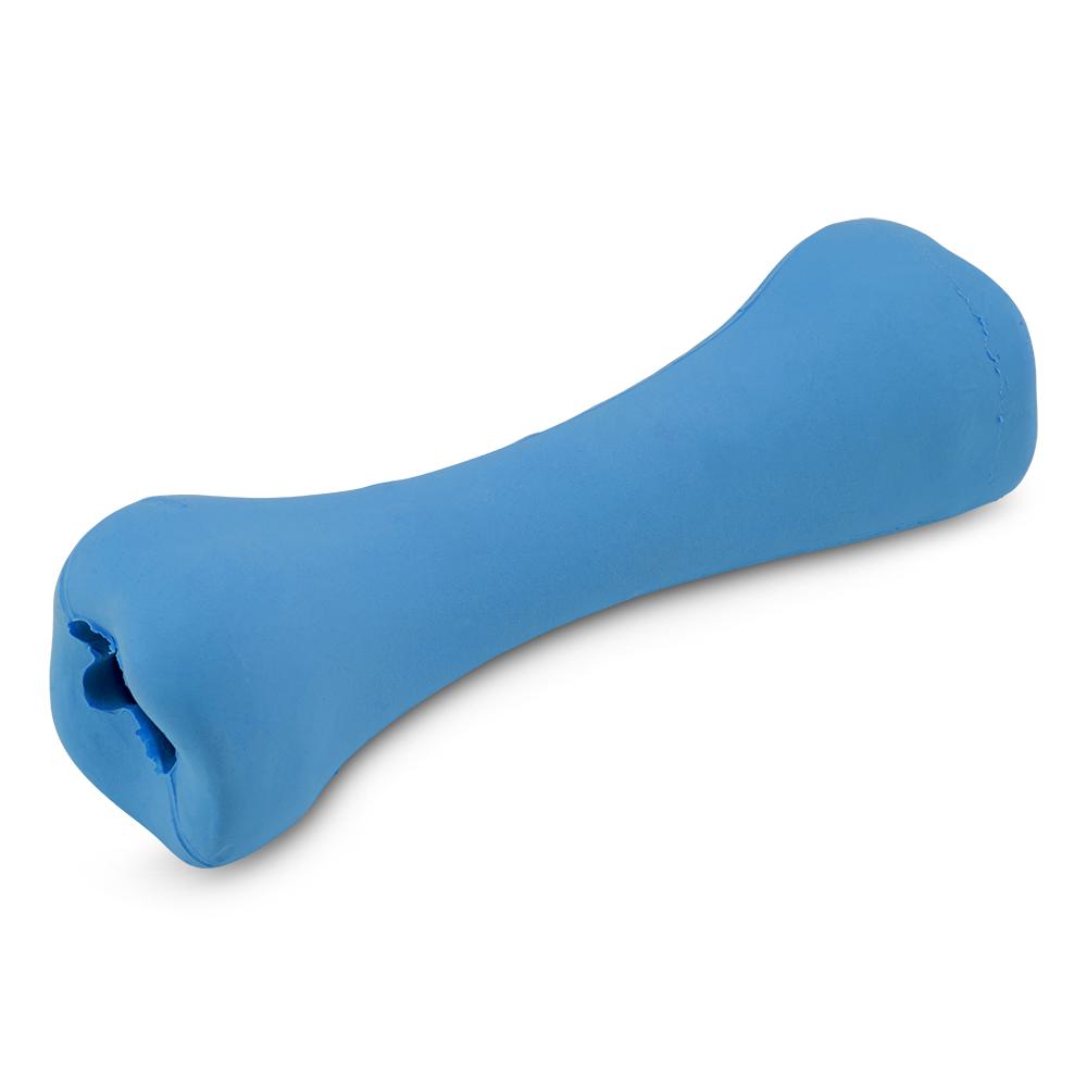 Beco Bone Natural Rubber Bone Dog Toy Blue Small***-Habitat Pet Supplies